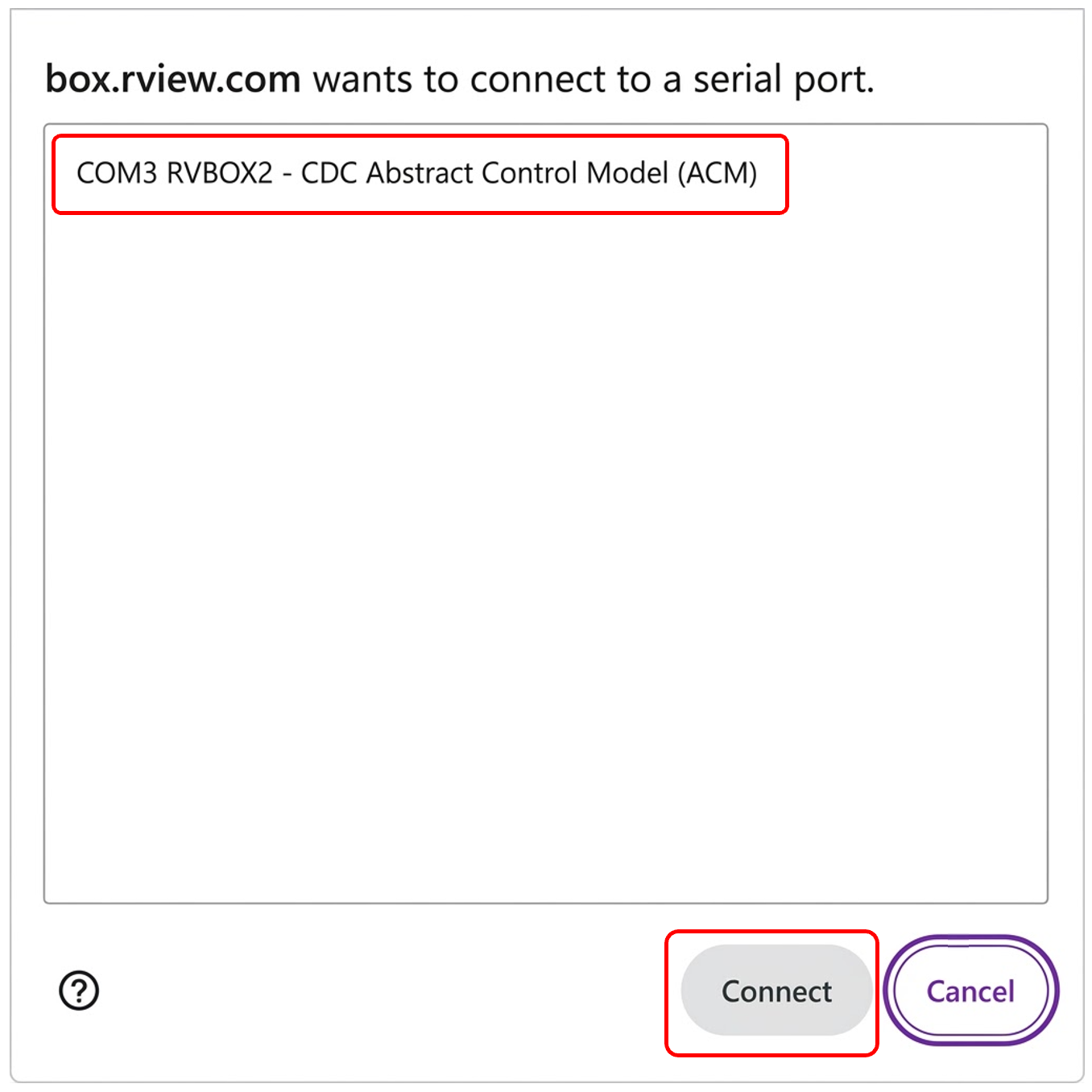 Select Serial Port